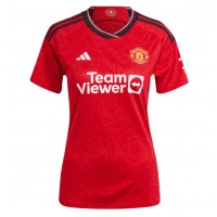 Camiseta Manchester United Jadon Sancho #25 Primera Equipación para mujer 2023-24 manga corta
